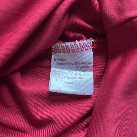 Red Neineiwu Short Sleeved Blouse Size Large - Picture 8 of 9